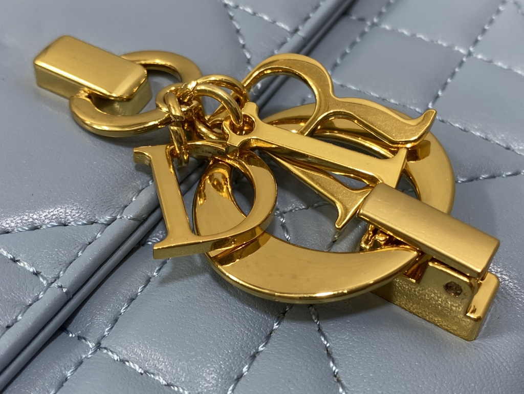 Dior Miss Daisy Mini Bag S3300 Blue Macrocannage Lambskin - Default Title - View 4