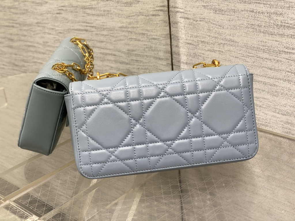 Dior Miss Daisy Mini Bag S3300 Blue Macrocannage Lambskin - Default Title - View 5