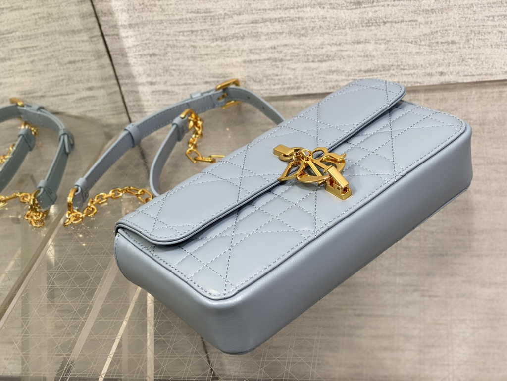 Dior Miss Daisy Mini Bag S3300 Blue Macrocannage Lambskin - Default Title - View 8