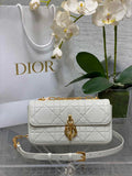 Dior Miss Daisy Mini Bag S3300 White Macrocannage Lambskin - Default Title - View 1