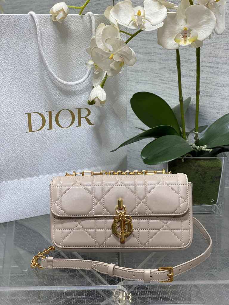 Dior Miss Daisy Mini Bag S3300 Trench Beige Macrocannage Lambskin - Default Title - View 1