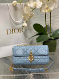 Dior Miss Daisy Mini Bag S3300 Blue Macrocannage Lambskin - Default Title - View 1