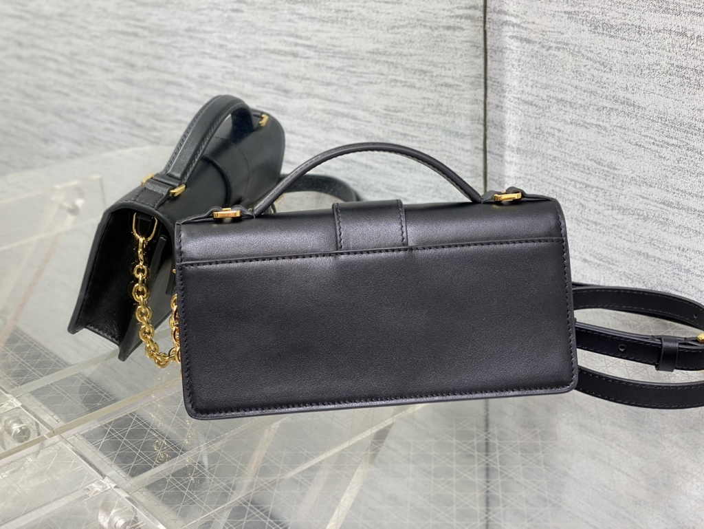 Dior Miss Montaigne Mini Bag S2356 Black Smooth Calfskin