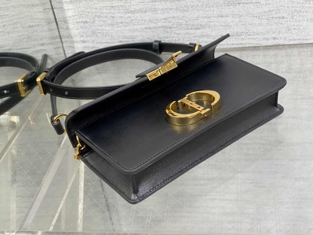 Dior Miss Montaigne Mini Bag S2356 Black Smooth Calfskin