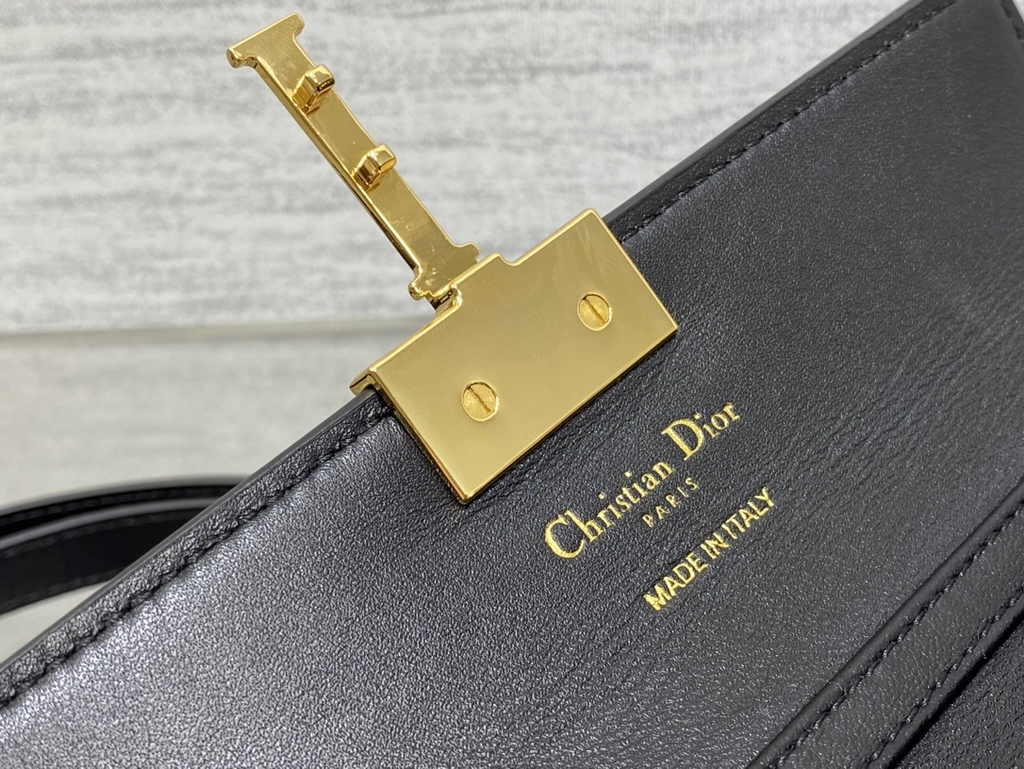 Dior Miss Montaigne Mini Bag S2356 Black Smooth Calfskin