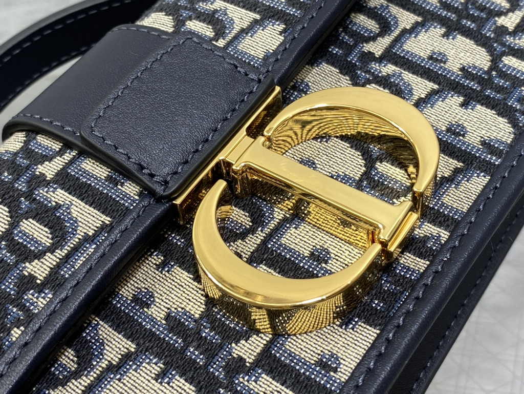 Dior Miss Montaigne Mini Bag S2356 Blue Dior Oblique Jacquard