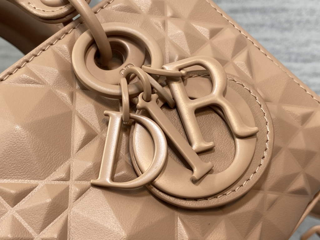 Dior S0910 Micro Lady D-Joy Bag Pink Cannage Calfskin with Diamond Motif