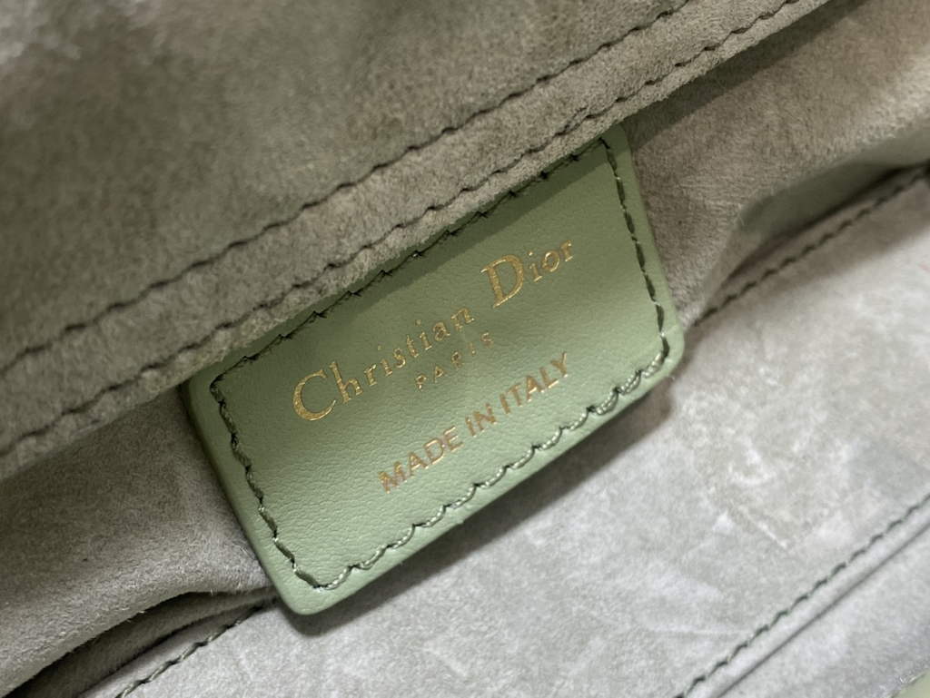 Dior S0910 Micro Lady D-Joy Bag Green Cannage Lambskin
