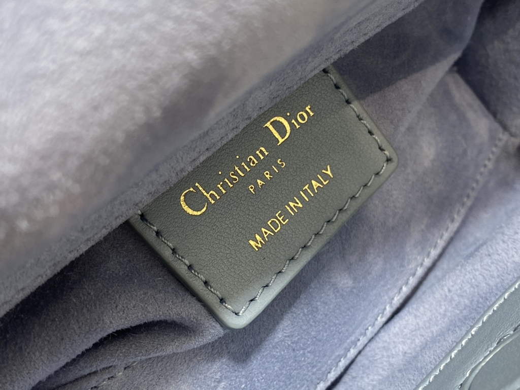 Dior S0910 Micro Lady D-Joy Bag Blue Cannage Lambskin