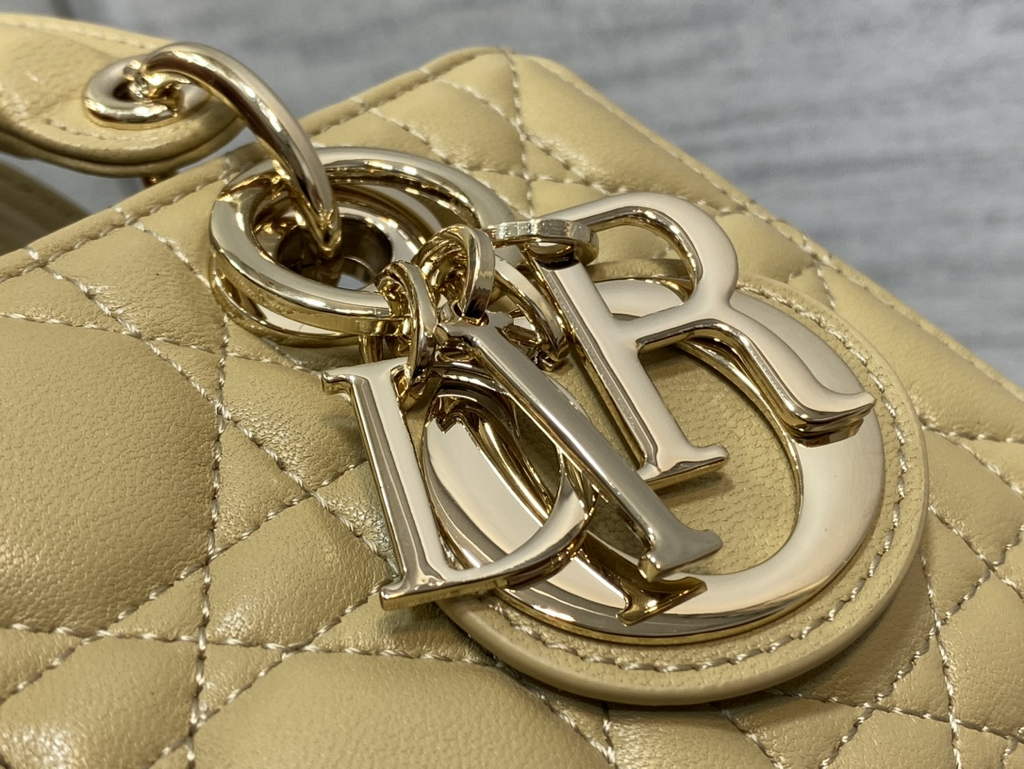 Dior S0910 Micro Lady D-Joy Bag Dark Beige Cannage Lambskin - Default Title - View 4