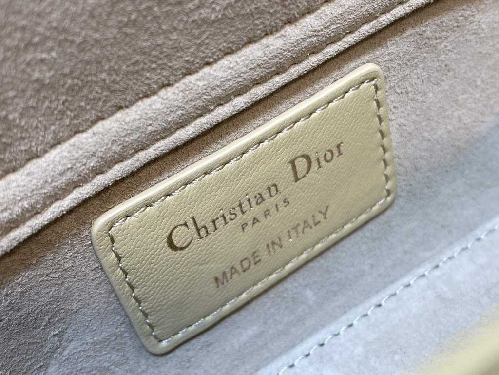 Dior S0910 Micro Lady D-Joy Bag Dark Beige Cannage Lambskin
