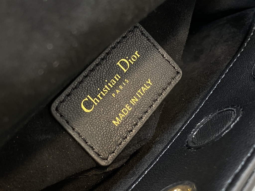 Dior S0910 Micro Lady D-Joy Bag Black Cannage Lambskin