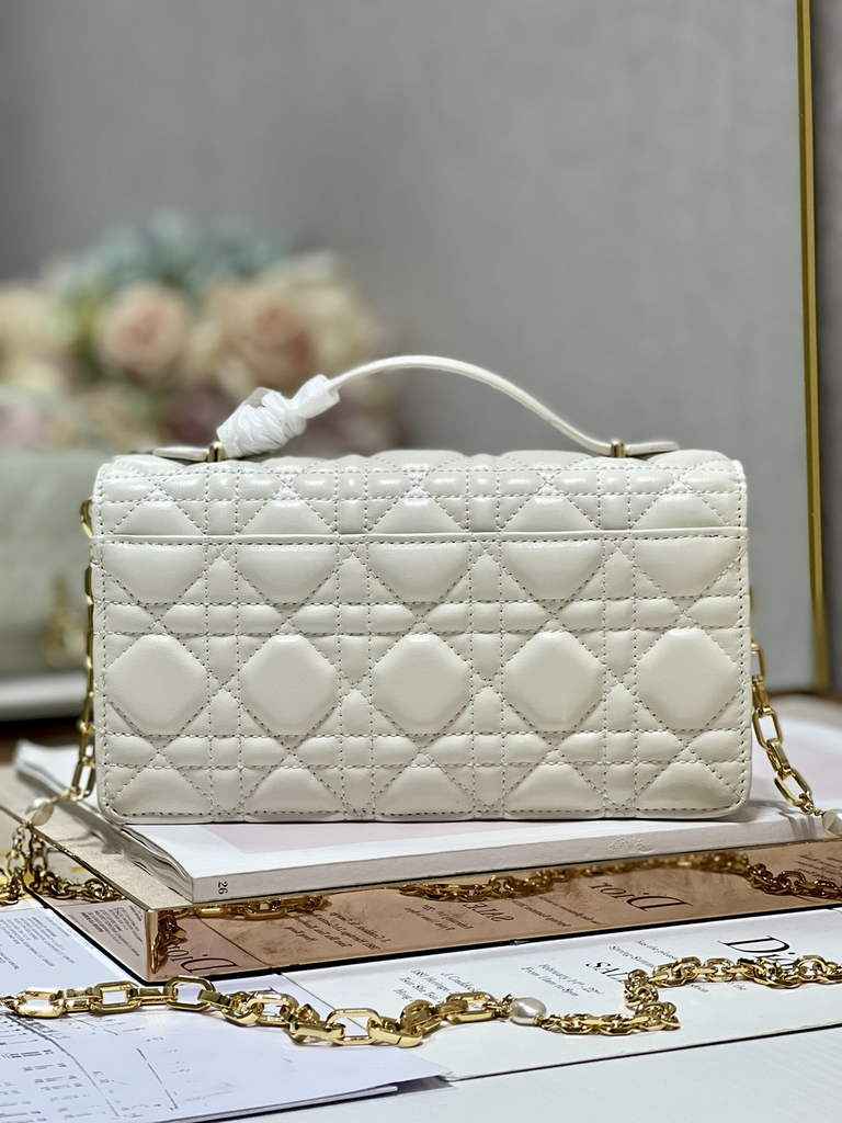 Dior S0980 Mini Miss Bag Rose Des Vents Cannage Lambskin In Beige - Default Title - View 5