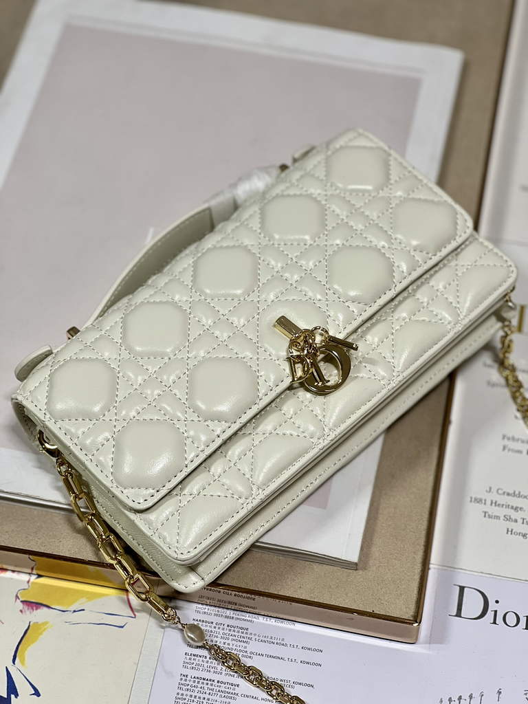 Dior S0980 Mini Miss Bag Rose Des Vents Cannage Lambskin In Beige - Default Title - View 7
