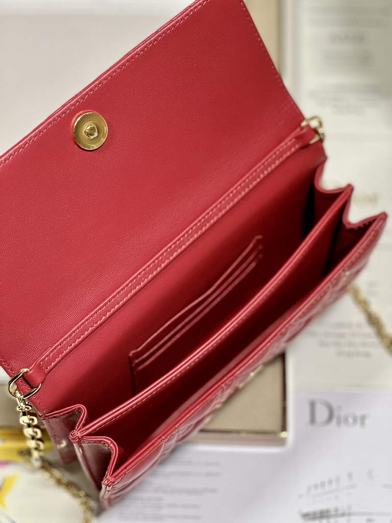 Dior S0980 Mini Miss Bag Rose Des Vents Cannage Lambskin In Red - Default Title - View 8