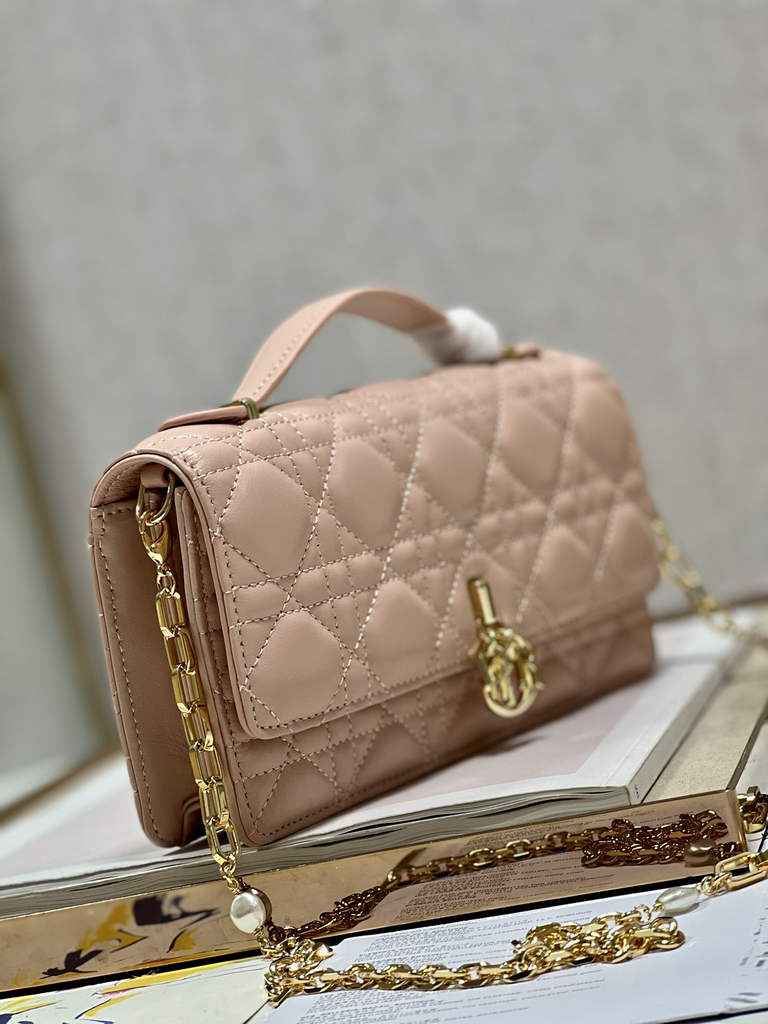 Dior S0980 Mini Miss Bag Rose Des Vents Cannage Lambskin In Pink - Default Title - View 2