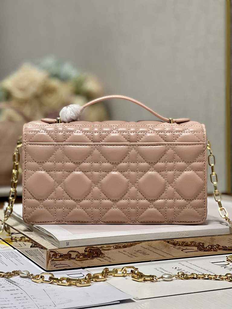 Dior S0980 Mini Miss Bag Rose Des Vents Cannage Lambskin In Pink - Default Title - View 5