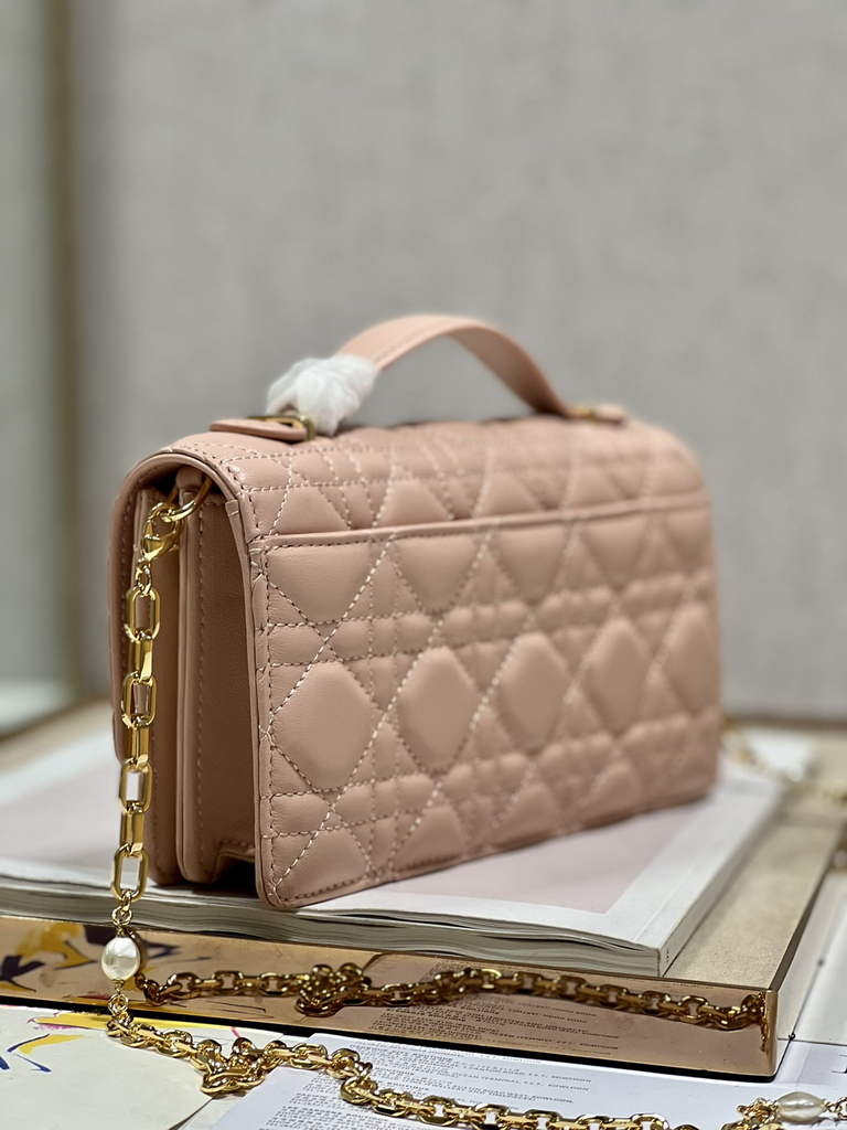 Dior S0980 Mini Miss Bag Rose Des Vents Cannage Lambskin In Pink - Default Title - View 6