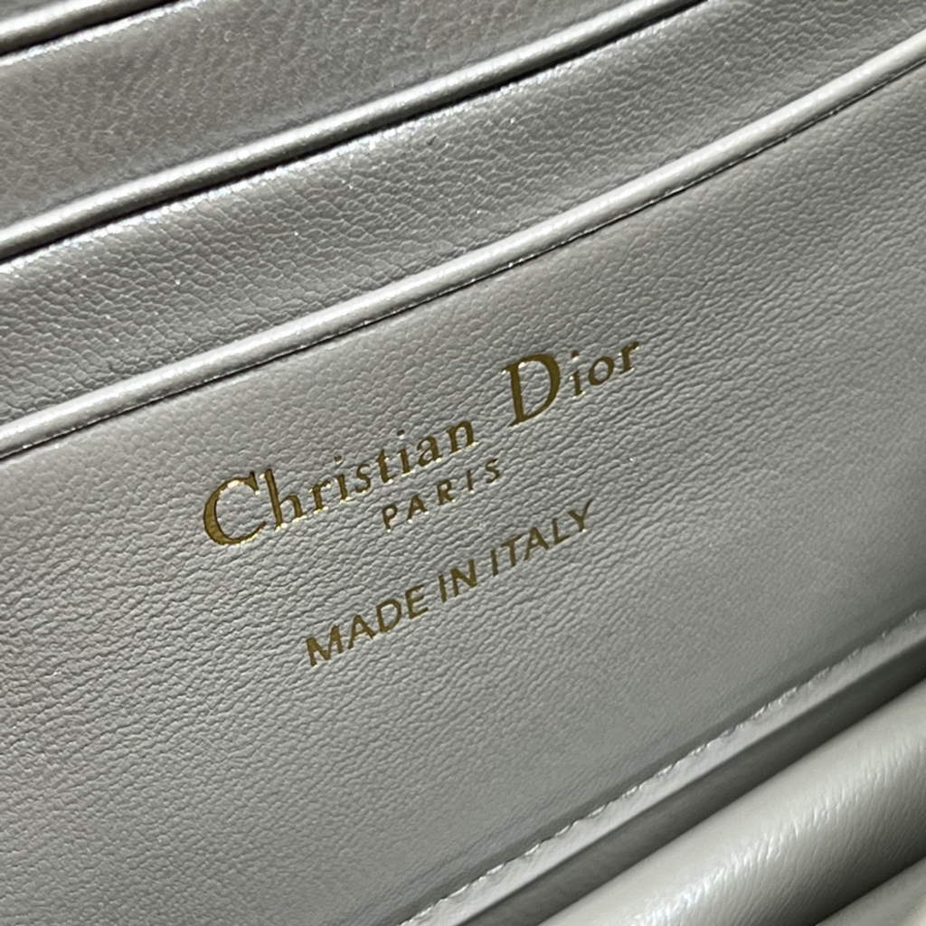 Dior S0980 Mini Miss Bag Rose Des Vents Cannage Lambskin In Silver Gray - Default Title - View 9