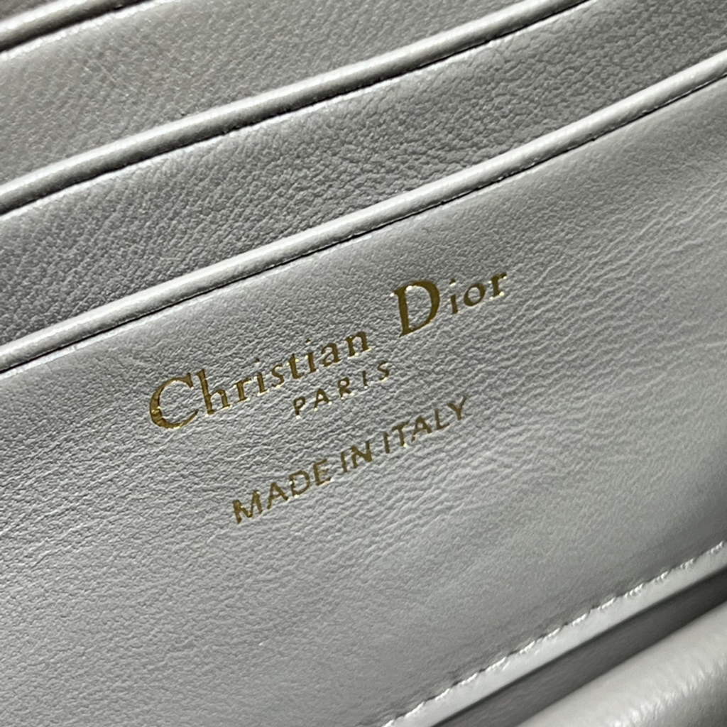 Dior S0980 Mini Miss Bag Rose Des Vents Cannage Lambskin In Gray - Default Title - View 9