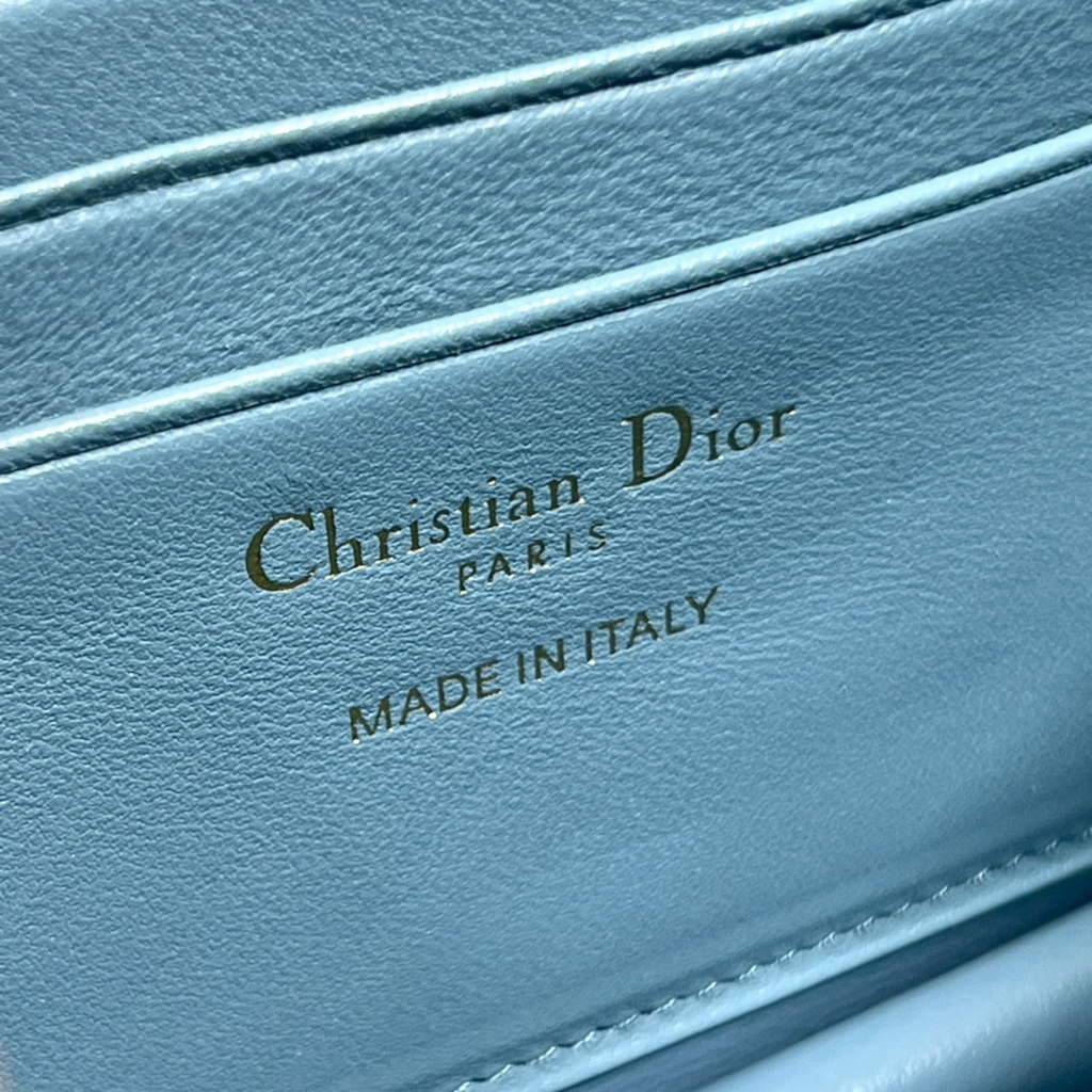 Dior S0980 Mini Miss Bag Rose Des Vents Cannage Lambskin In Blue - Default Title - View 9