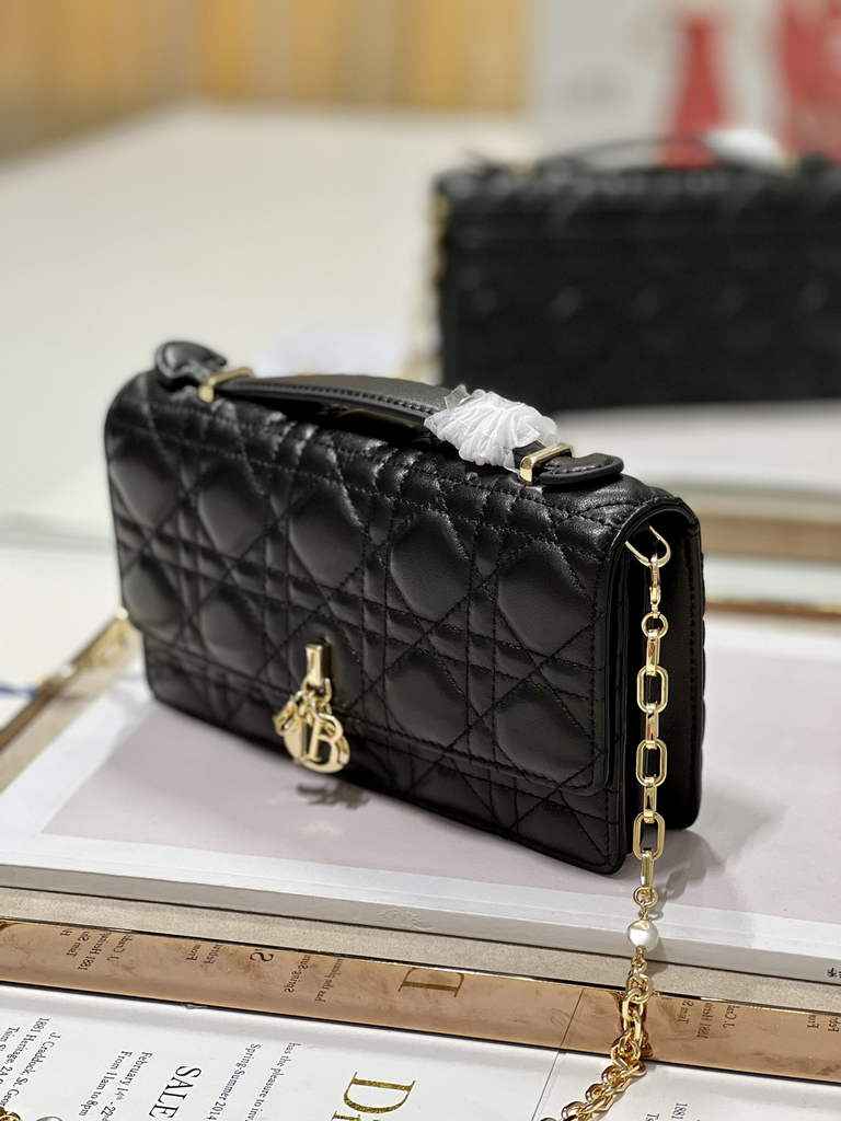 Dior S0980 Mini Miss Bag Rose Des Vents Cannage Lambskin In Black - Default Title - View 3