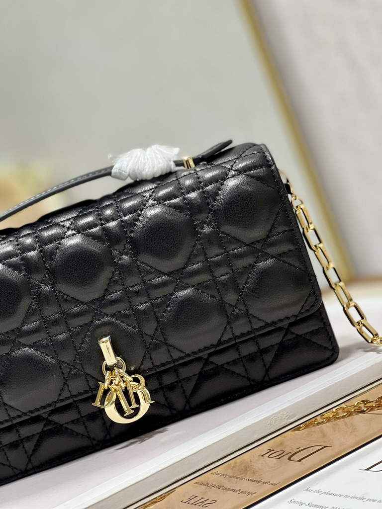 Dior S0980 Mini Miss Bag Rose Des Vents Cannage Lambskin In Black - Default Title - View 4