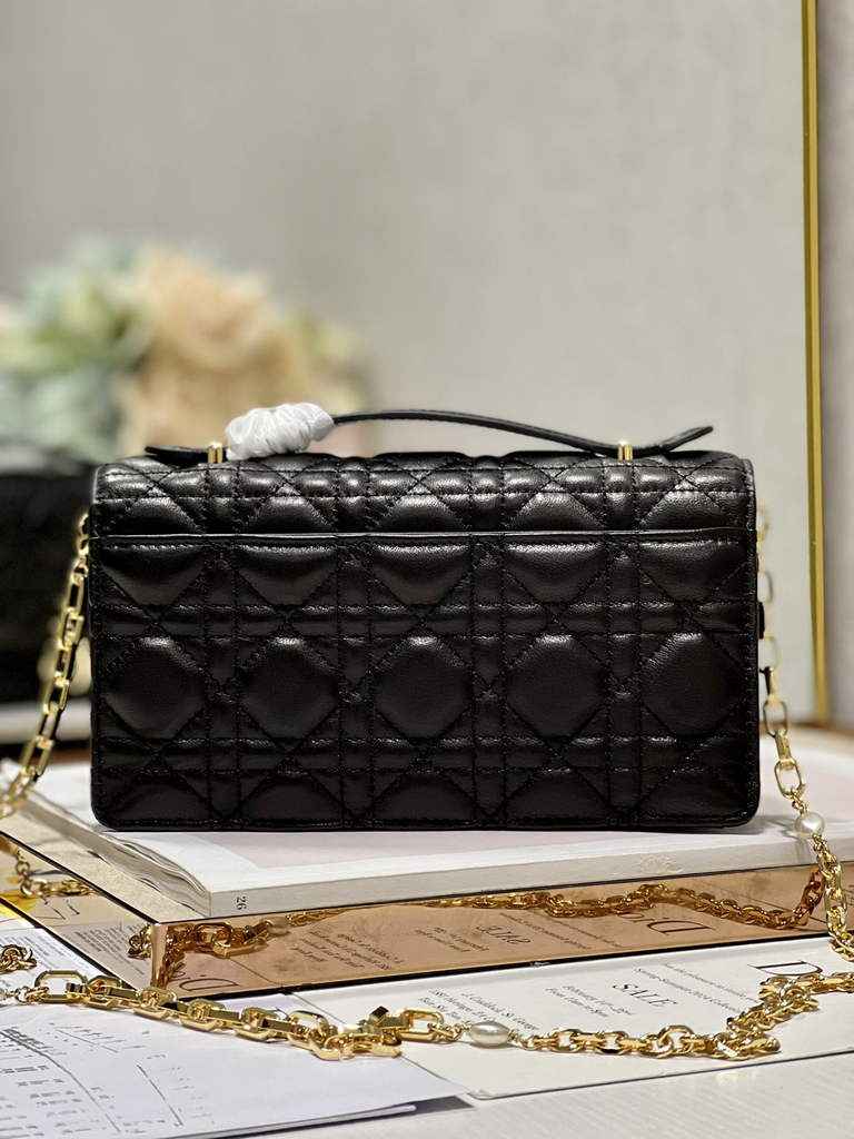 Dior S0980 Mini Miss Bag Rose Des Vents Cannage Lambskin In Black - Default Title - View 5