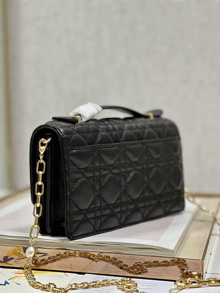 Dior S0980 Mini Miss Bag Rose Des Vents Cannage Lambskin In Black - Default Title - View 6