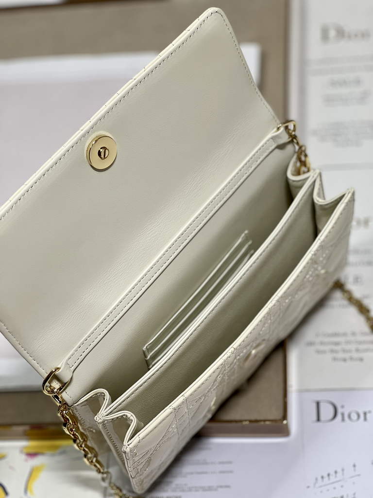 Dior S0980 Mini Miss Bag Rose Des Vents Cannage Patent Calfskin Beige - Default Title - View 8