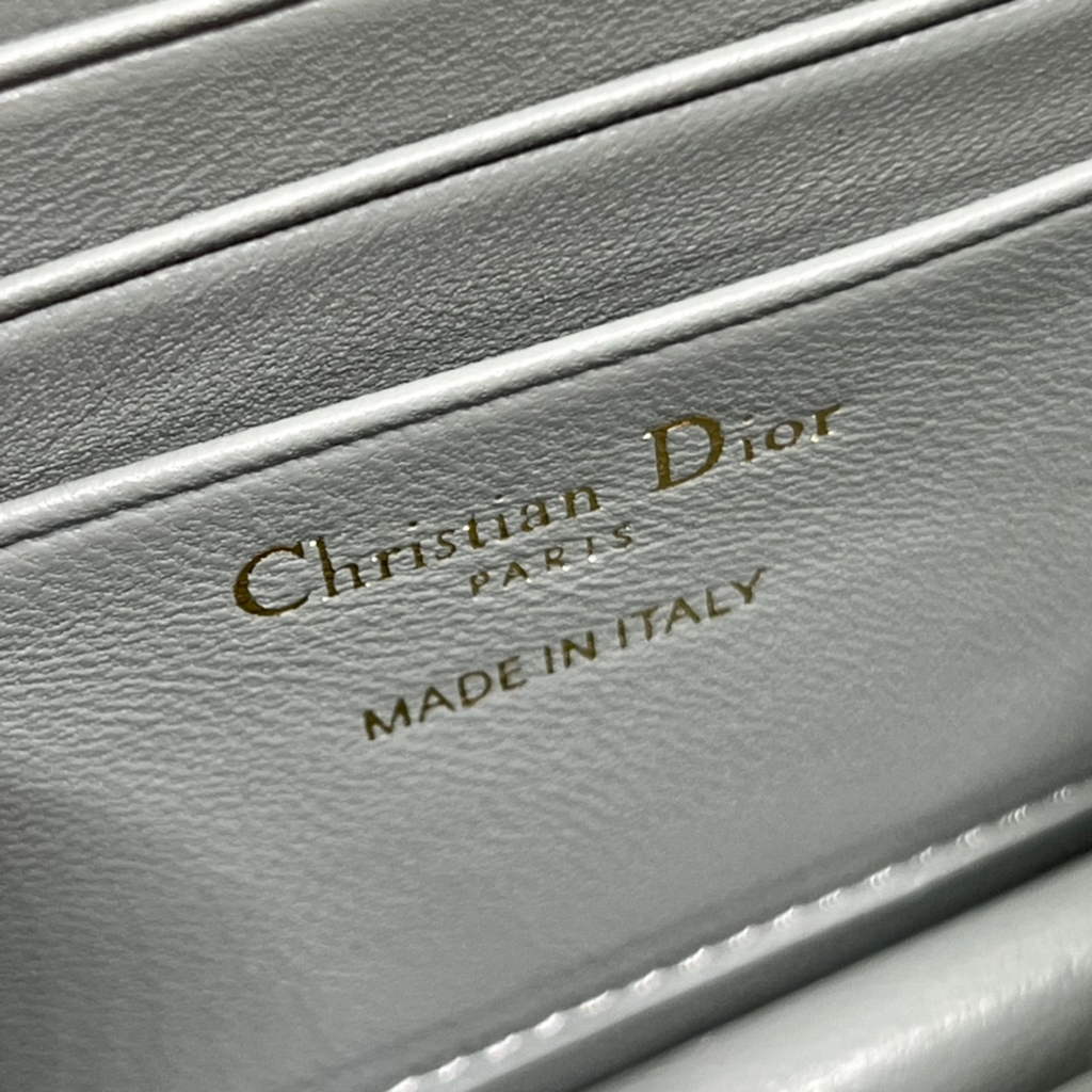 Dior S0980 Mini Miss Bag Rose Des Vents Cannage Patent Calfskin Gray - Default Title - View 9
