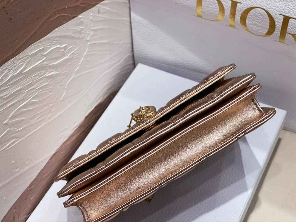 Dior S0980 MISS DIOR MINI BAG Rose Gold Cannage Lambskin - Default Title - View 5