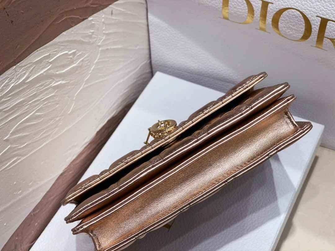 Dior S0980 MISS DIOR MINI BAG Rose Gold Cannage Lambskin - Default Title - View 5