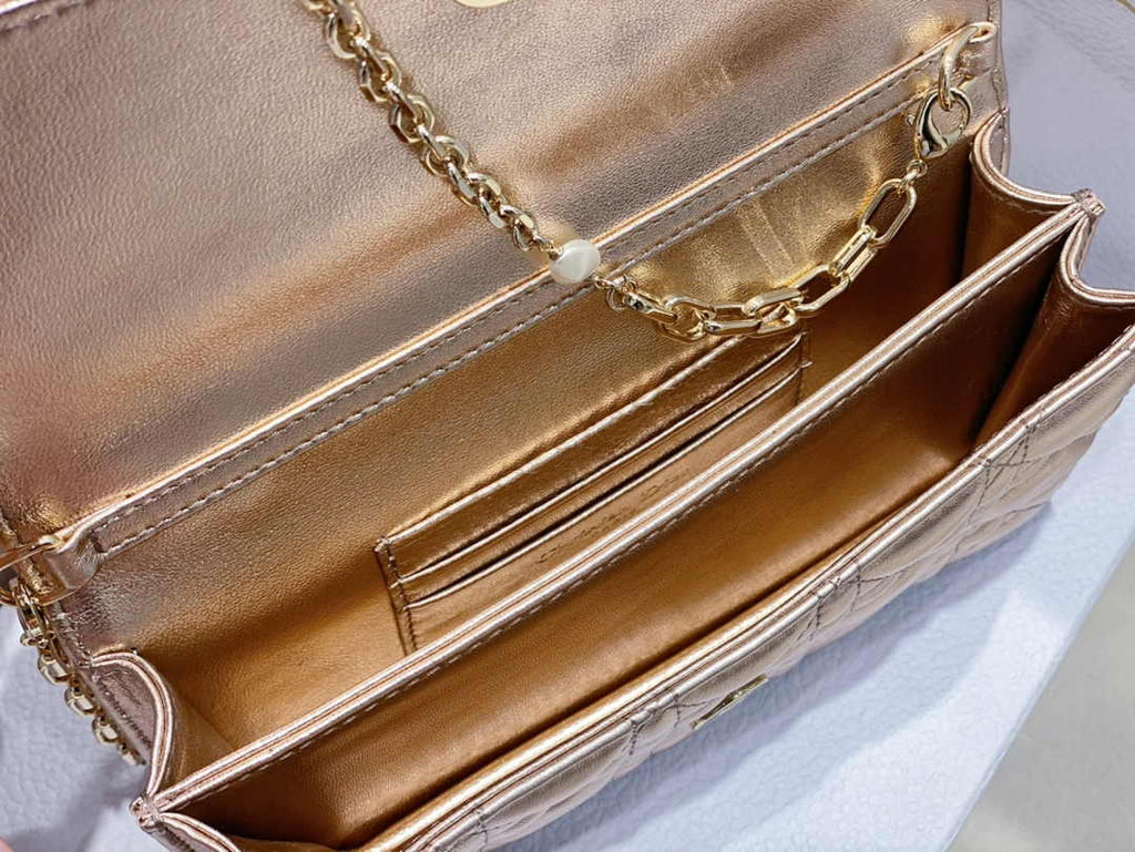 Dior S0980 MISS DIOR MINI BAG Rose Gold Cannage Lambskin - Default Title - View 8