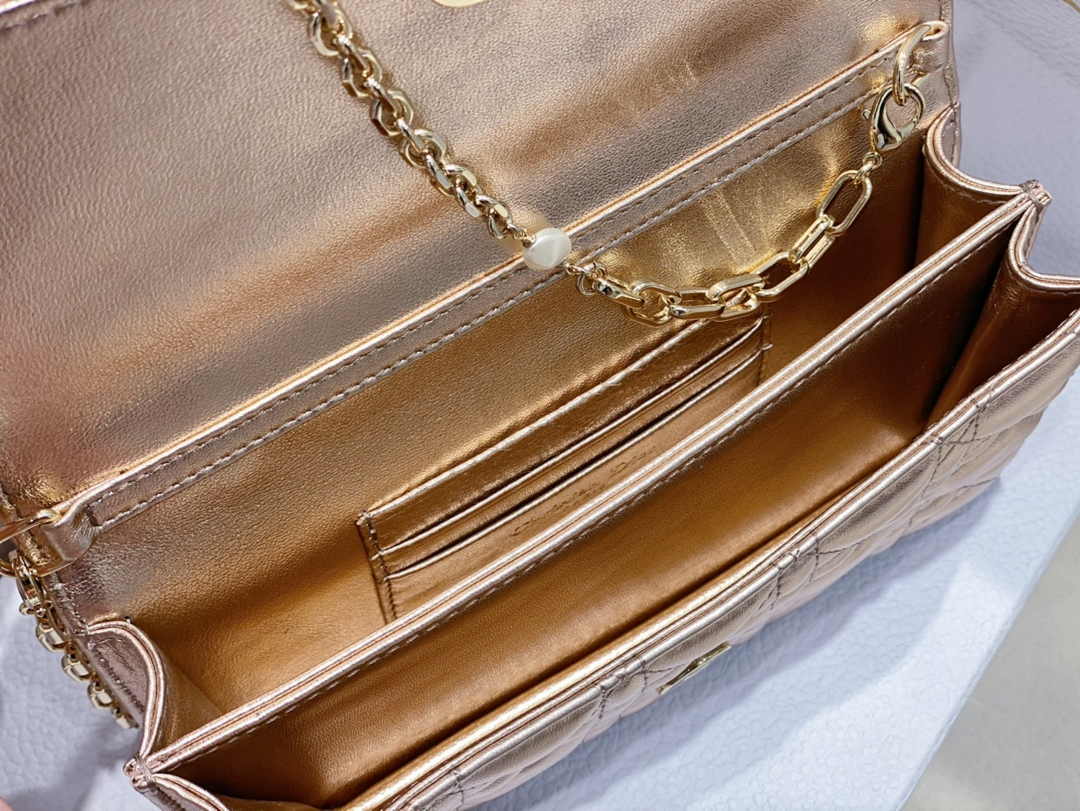 Dior S0980 MISS DIOR MINI BAG Rose Gold Cannage Lambskin - Default Title - View 8