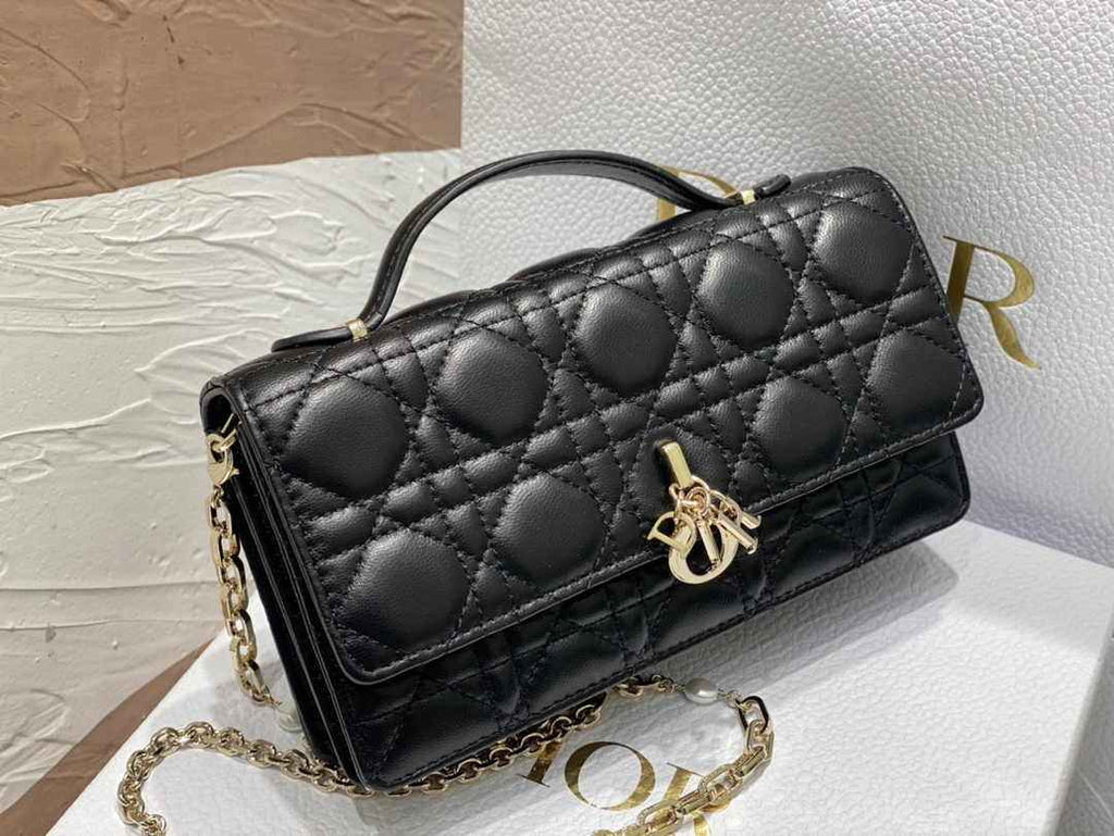 Dior S0980 MISS DIOR MINI BAG Black Cannage Lambskin - Default Title - View 3