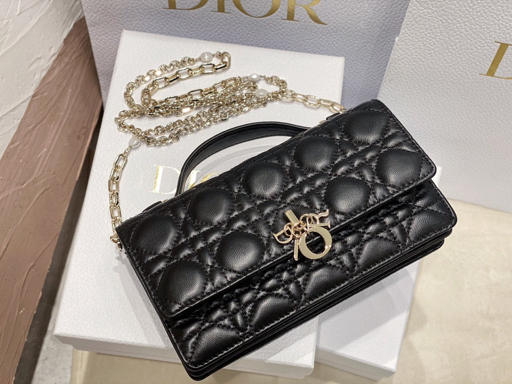 Dior S0980 MISS DIOR MINI BAG Black Cannage Lambskin - Default Title - View 6