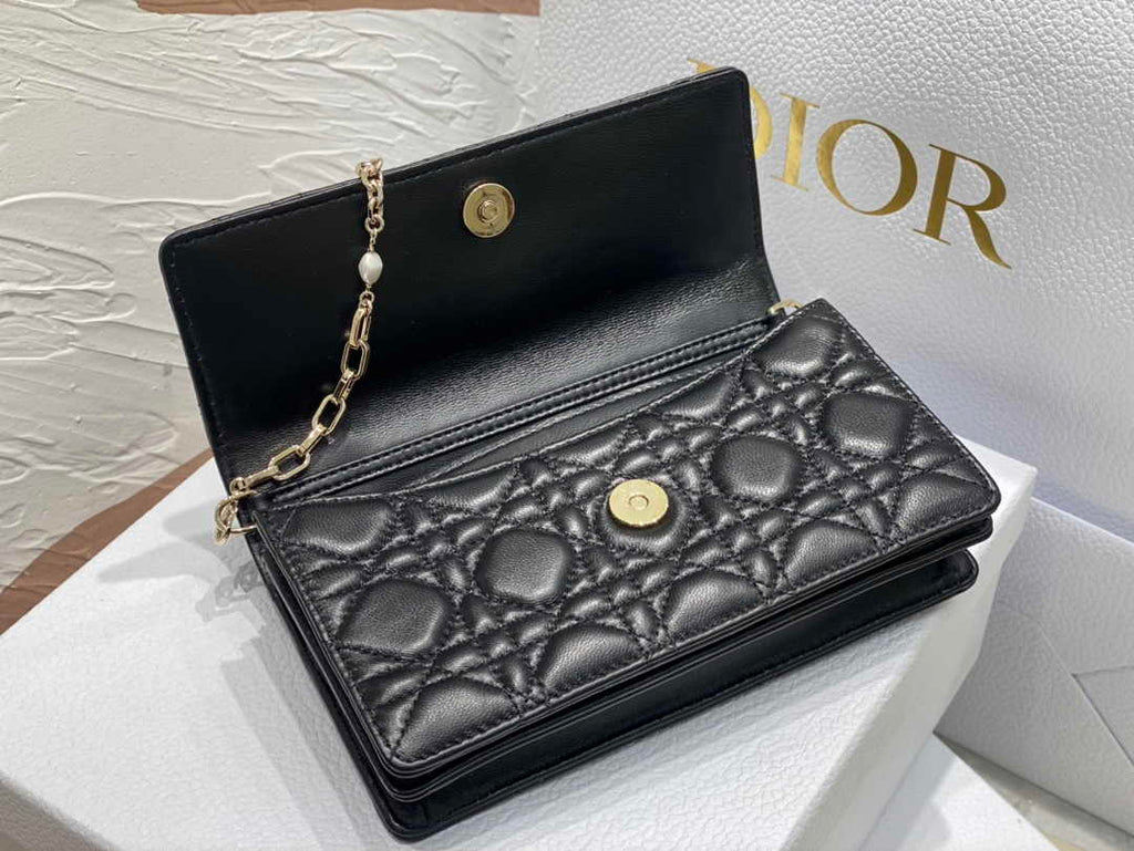 Dior S0980 MISS DIOR MINI BAG Black Cannage Lambskin - Default Title - View 7