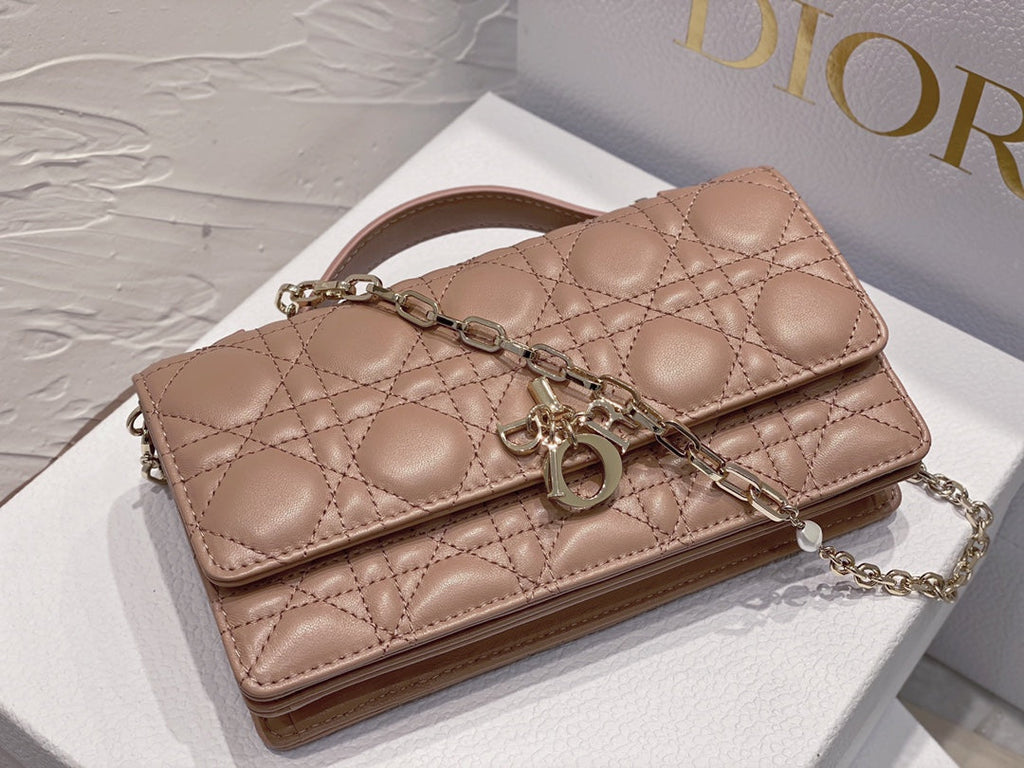 Dior S0980 MISS DIOR MINI BAG Light Pink Cannage Lambskin - Default Title - View 5
