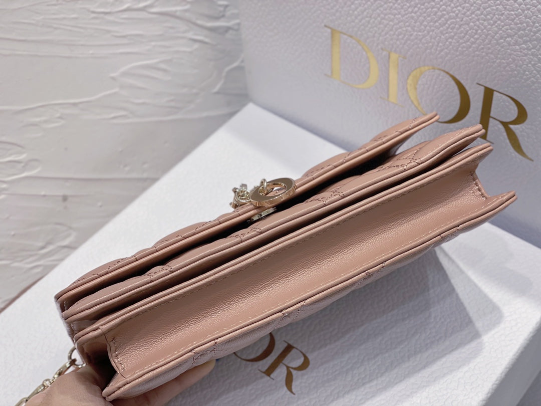 Dior S0980 MISS DIOR MINI BAG Light Pink Cannage Lambskin - Default Title - View 6