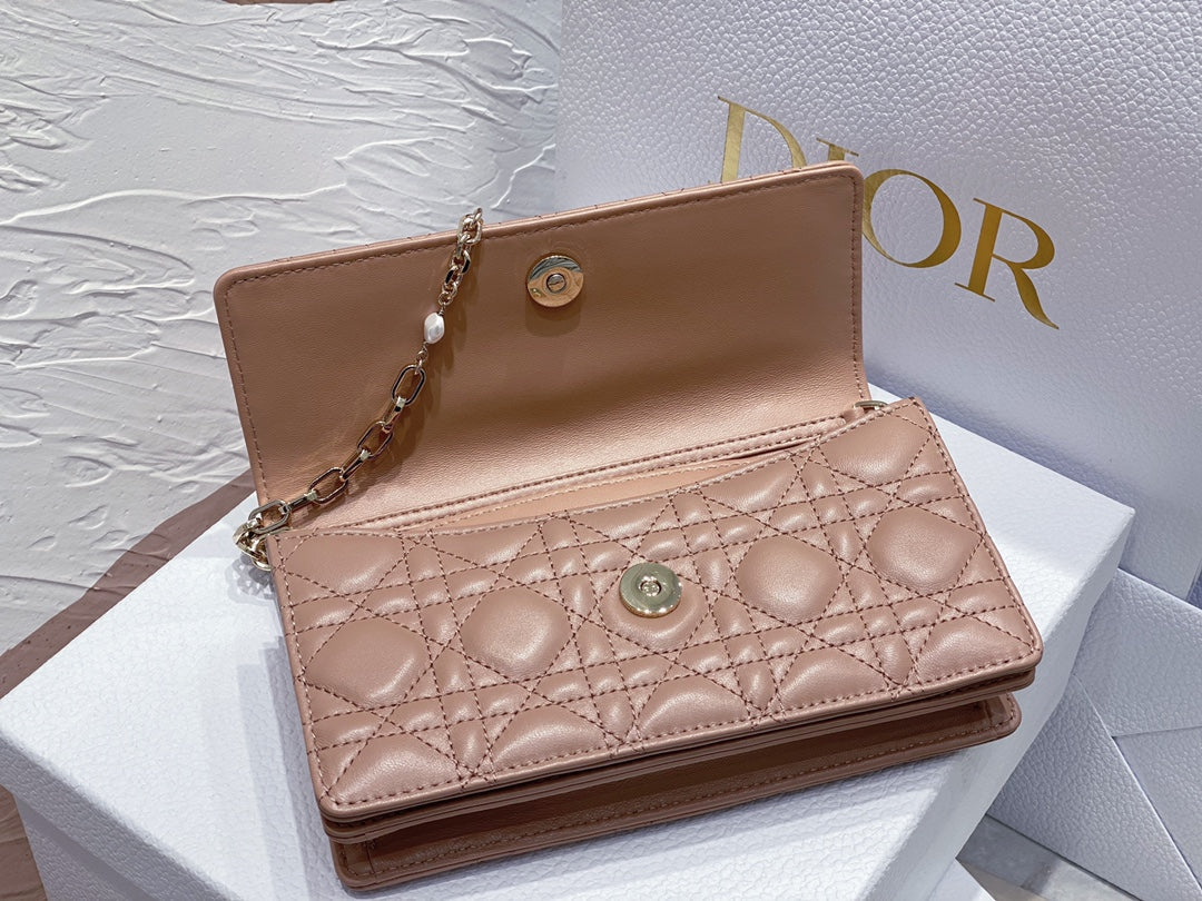 Dior S0980 MISS DIOR MINI BAG Light Pink Cannage Lambskin - Default Title - View 7