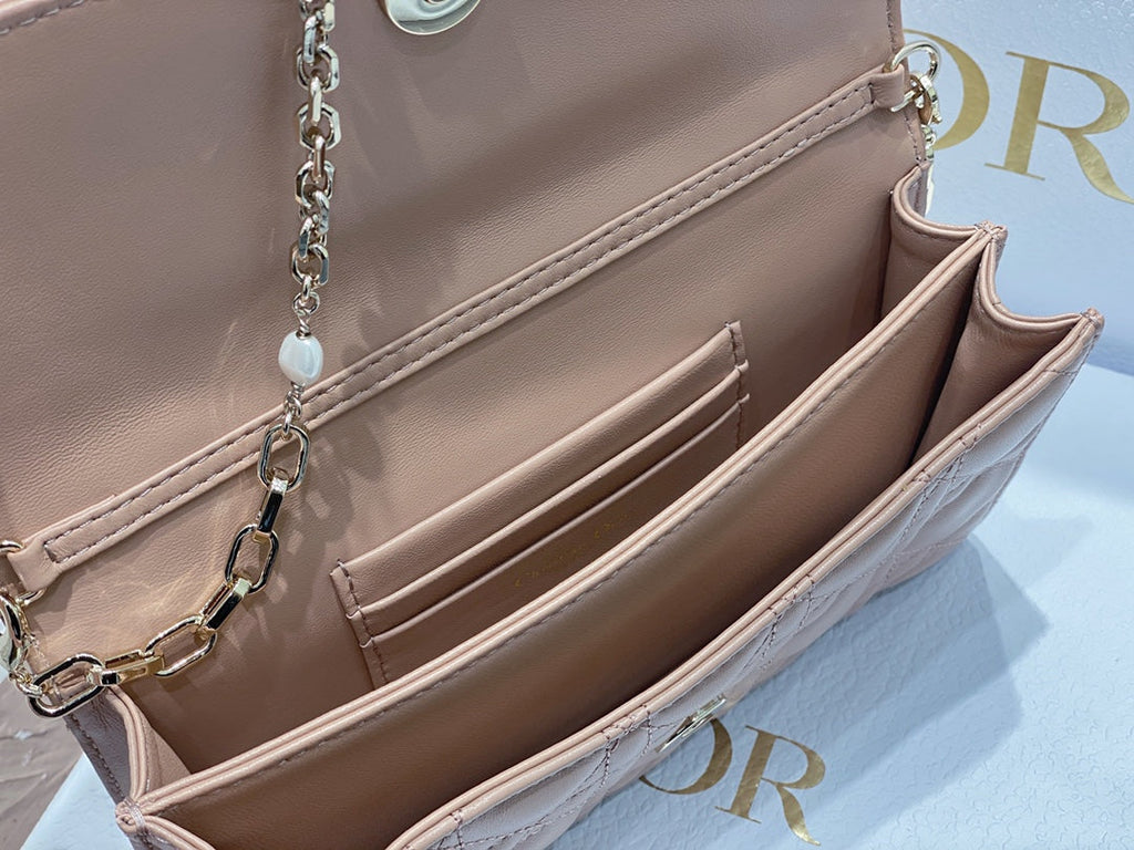 Dior S0980 MISS DIOR MINI BAG Light Pink Cannage Lambskin - Default Title - View 8