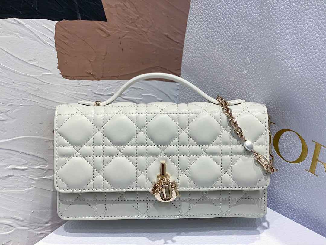 Dior S0980 MISS DIOR MINI BAG White Cannage Lambskin - Default Title - View 2