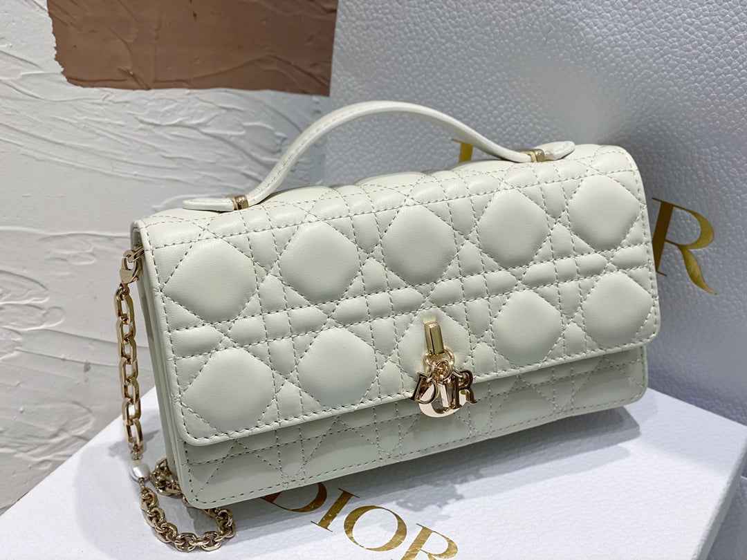 Dior S0980 MISS DIOR MINI BAG White Cannage Lambskin - Default Title - View 3