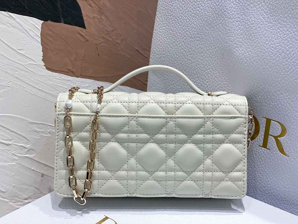 Dior S0980 MISS DIOR MINI BAG White Cannage Lambskin - Default Title - View 4