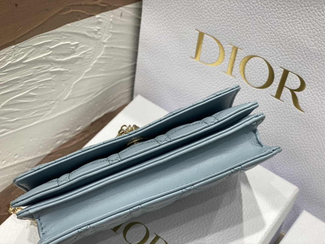 Dior S0980 MISS DIOR MINI BAG Blue Cannage Lambskin - Default Title - View 6