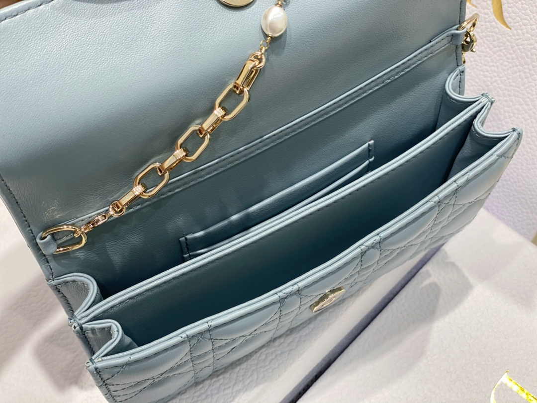 Dior S0980 MISS DIOR MINI BAG Blue Cannage Lambskin - Default Title - View 8