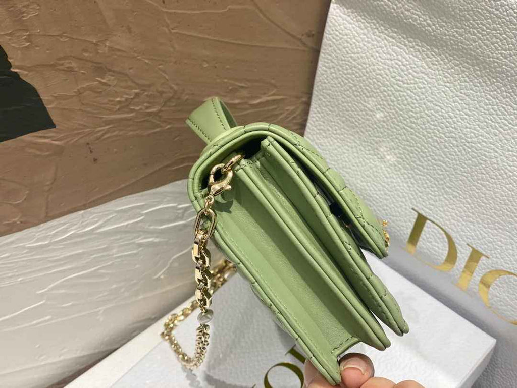 Dior S0980 MISS DIOR MINI BAG Green Cannage Lambskin - Default Title - View 4