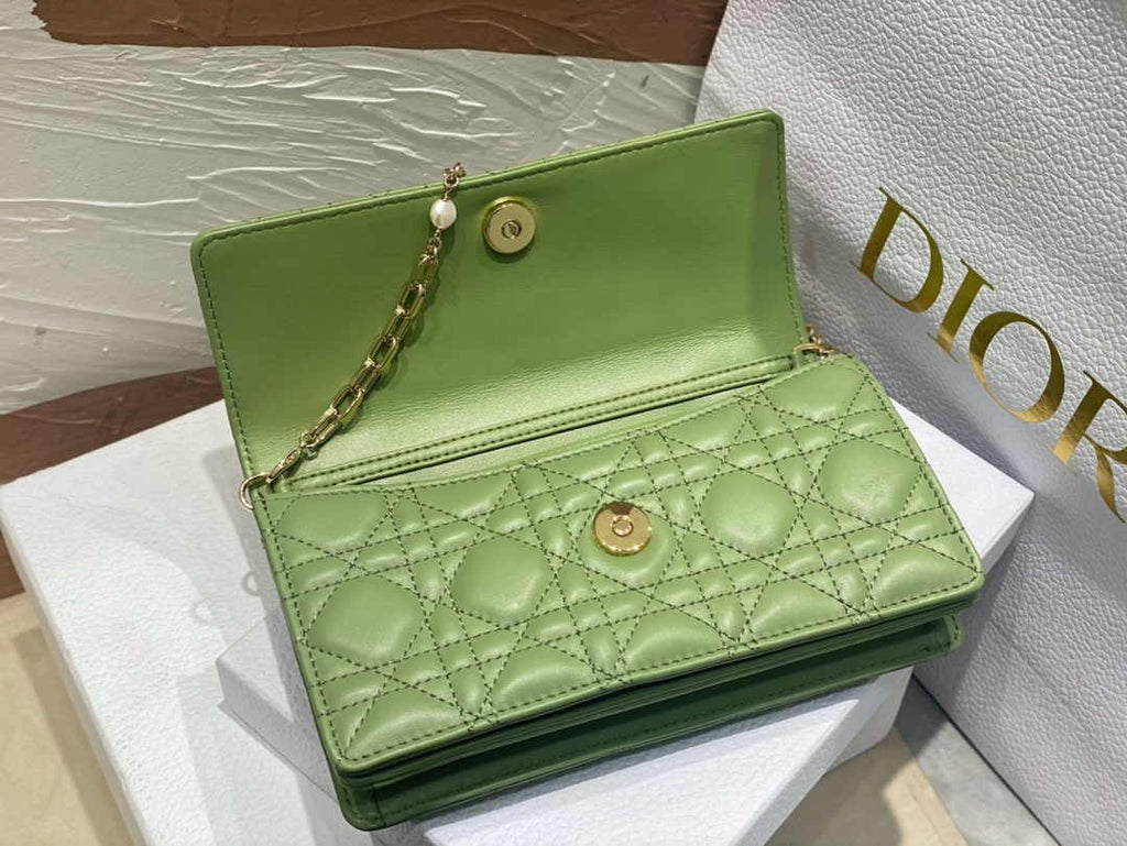 Dior S0980 MISS DIOR MINI BAG Green Cannage Lambskin - Default Title - View 7