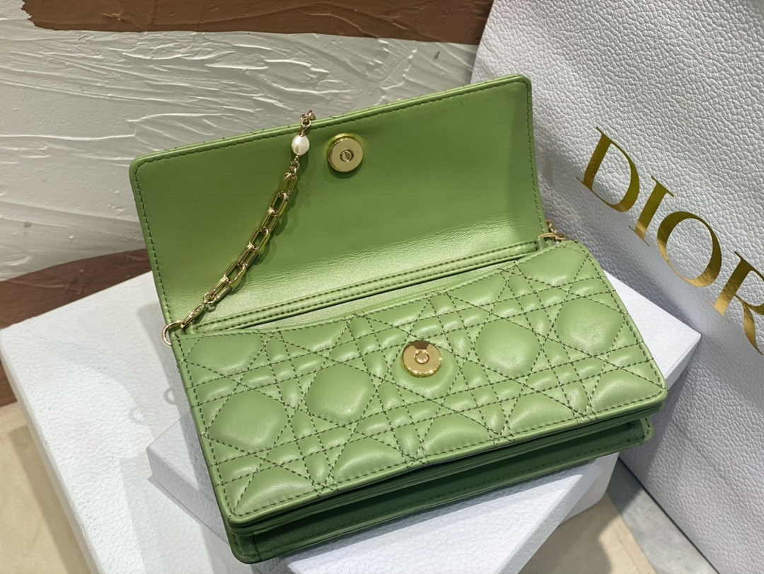 Dior S0980 MISS DIOR MINI BAG Green Cannage Lambskin - Default Title - View 7